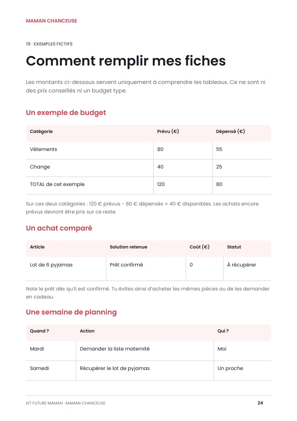 Comment remplir mes fiches