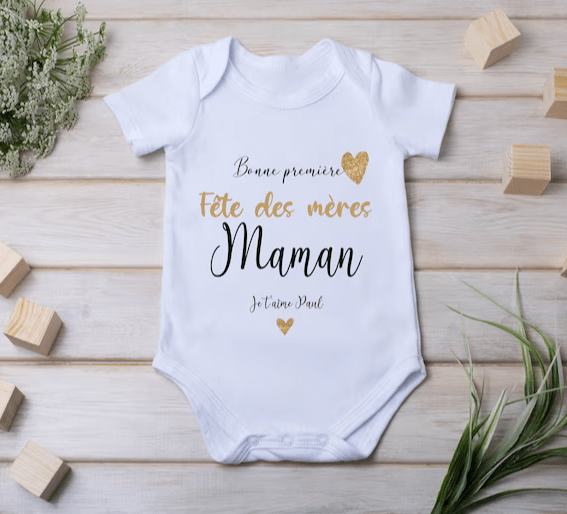 Body bébé personnalisé : première fête des mères