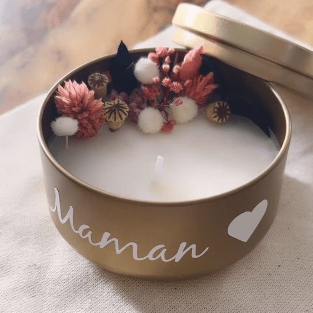 Bougie personnalisée pour Maman