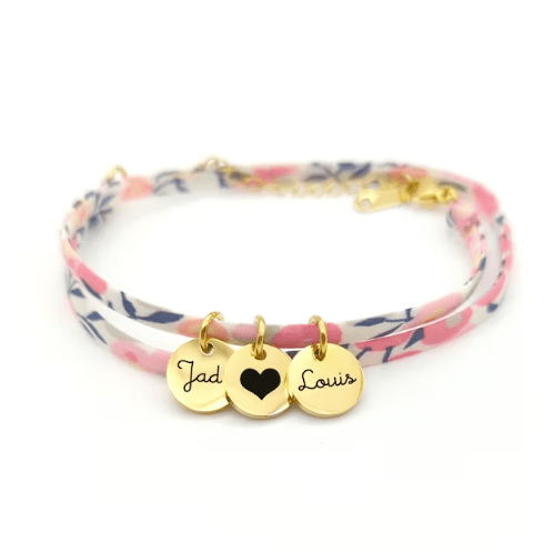 Cadeau bracelet Liberty personnalisé pour la fête des mères