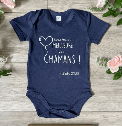 Body personnalisé : Bonne fête à la meilleure des mamans