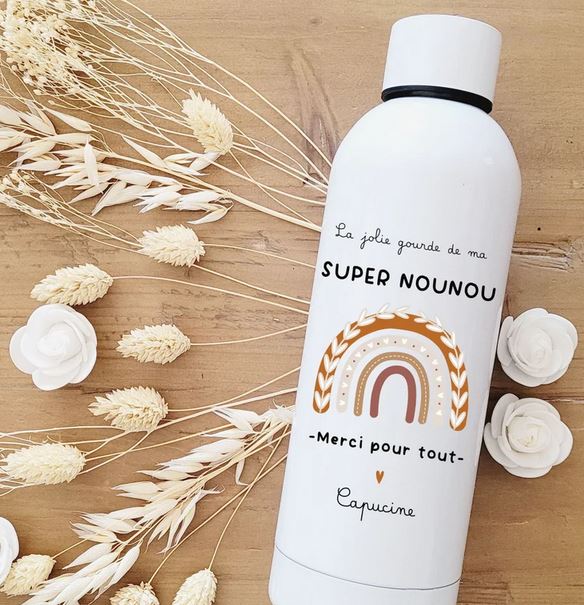 Gourde isotherme personnalisée pour nounou