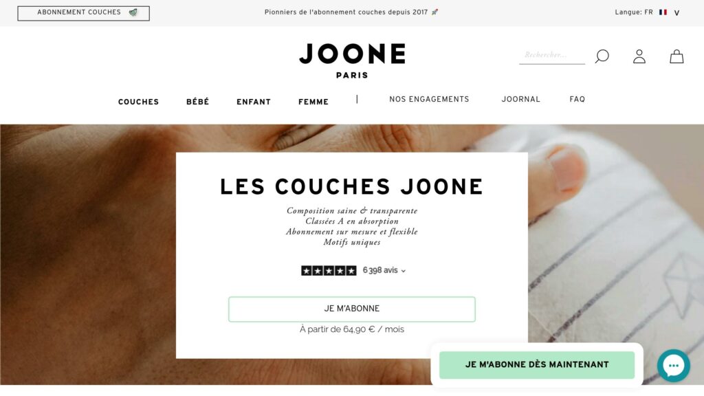 Comparatif couche Joone